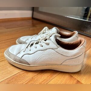 Arbor Ethos Women's Sneakers Lace Up White Leather Low Top Comfort Shoes Size 8